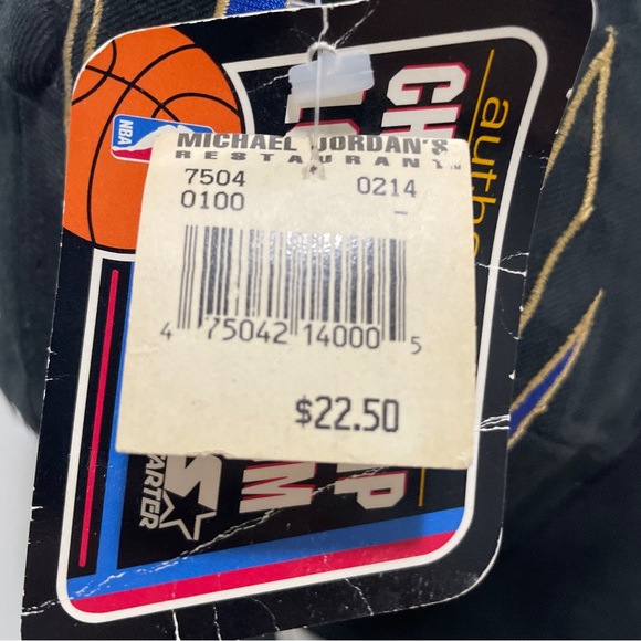 1998 NBA Champions Chicago Bulls Original Starter Snapback Hat in Black - Picture 7 of 9